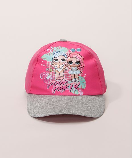Bone-Infantil-Aba-Curva-LOL-com-Brilho-Rosa-9947990-Rosa_1