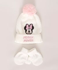Kit-Gorro-de-Trico-Infantil-Minnie---Luva-Branco-9973210-Branco_1