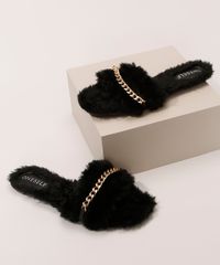 Rasteirinha-Feminina-Slide-Oneself-de-Pelo-Preta-9987304-Preto_1