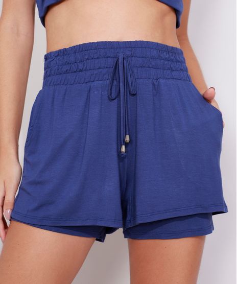 Short-Feminino-Esportivo-Ace-com-Sobreposicao-e-Bolsos-Azul-Marinho-9978917-Azul_Marinho_1