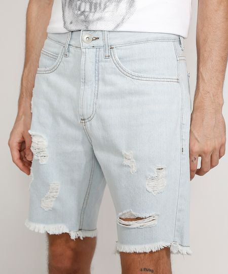 Bermuda-Jeans-Masculina-Slim-Destroyed-Azul-Claro-9978688-Azul_Claro_1