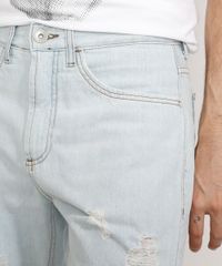 Bermuda-Jeans-Masculina-Slim-Destroyed-Azul-Claro-9978688-Azul_Claro_5