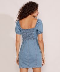 Vestido-Jeans-Feminino-Curto-com-Recortes-Manga-Bufante-Azul-Medio-9978881-Azul_Medio_4
