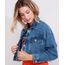Jaqueta-Jeans-Feminina-Marmorizada-Cropped-Ampla-com-Bolsos-Azul-Escuro-9978884-Azul_Escuro_1