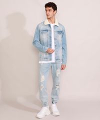 Calca-Jeans-Masculina-Jogger-Slim-Destroyed-Marmorizada-com-Cordao-Azul-Claro-9978687-Azul_Claro_3 Calca-Jeans-Masculina-Jogger-Slim-Destroyed-Marmorizada-com-Cordao-Azul-Claro-9978687-Azul_Claro_3