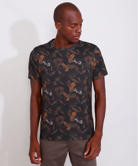 Camiseta-Masculina-Estampada-Manga-Curta-de-Folhagem-Gola-Careca-Multicor-9981169-Multicor_1