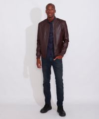 Jaqueta-Bomber-Masculina-Slim-com-Micro-Furos-e-Bolsos-Vinho-9783162-Vinho_3