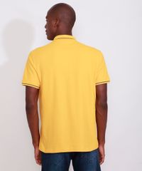 Polo-de-Piquet-Masculina-Basica-Comfort-Manga-Curta-Mostarda-9842591-Mostarda_1_2