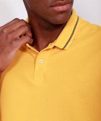 Polo-de-Piquet-Masculina-Basica-Comfort-Manga-Curta-Mostarda-9842591-Mostarda_1_4