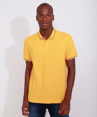 Polo-de-Piquet-Masculina-Basica-Comfort-Manga-Curta-Mostarda-9842591-Mostarda_1_6