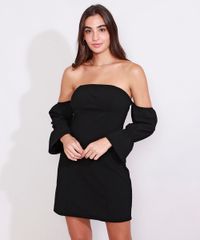 Vestido-Feminino-Curto-Ombro-a-Ombro-Corset-Manga-Bufante-Preto-9988193-Preto_1