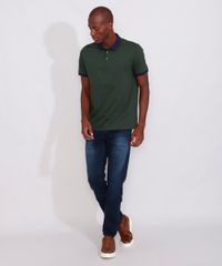 Polo-Masculina-Tradicional-Maquinetada-Manga-Curta-Verde-Escuro-9981328-Verde_Escuro_3