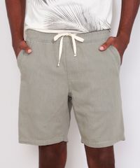 Bermuda-Masculina-Reta-com-Cordao-e-Bolsos-Verde-Militar-9982441-Verde_Militar_1
