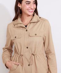 Parka-de-Sarja-Feminina-com-Bolsos-e-Cordao-Gola-Alta-Bege-9969656-Bege_6