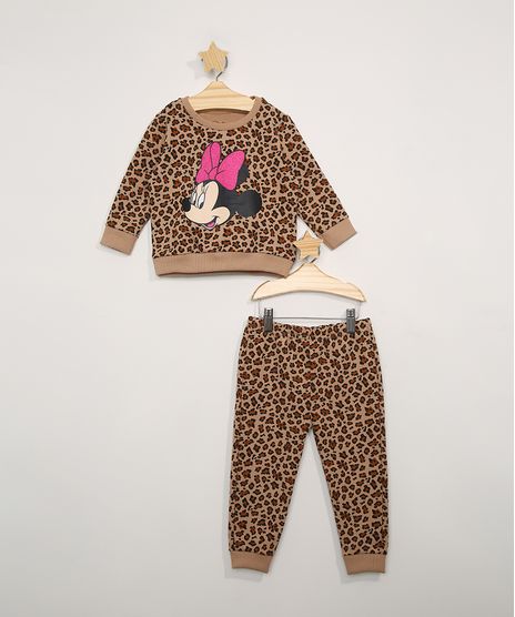 Conjunto-de-Moletom-Infantil-Blusa-Estampada-Animal-Print-de-Onca-Minnie---Calca-Jogger-Marrom-9976545-Marrom_1