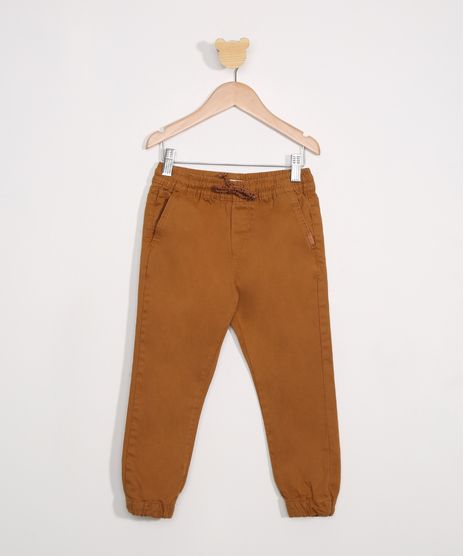 Calca-de-Sarja-Infantil-Jogger-com-Cordao-Caramelo-9980311-Caramelo_1