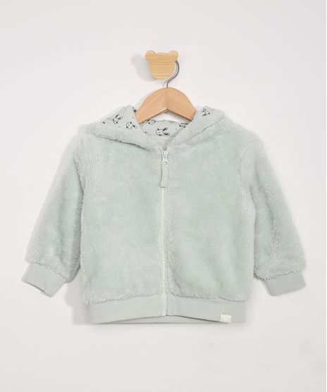 Jaqueta-de-Pelo-Infantil-com-Capuz-e-Orelhinhas-Verde-Claro-9801300-Verde_Claro_1