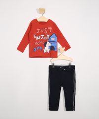 Camiseta-Infantil-Manga-Longa--Just-Enjoy-Your-Day--Vermelha-9976122-Vermelho_3