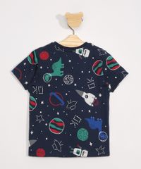 Camiseta-Infantil-Manga-Curta-Estampada-de-Dinossauros-Astronauta-com-Bolso-Azul-Marinho-9975785-Azul_Marinho_4