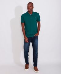 Polo-Masculina-Comfort-com-Bolso-Manga-Curta-Verde-Escuro-9640963-Verde_Escuro_3