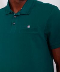 Polo-Masculina-Comfort-com-Bolso-Manga-Curta-Verde-Escuro-9640963-Verde_Escuro_4