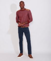 Blusa-de-Moletom-Masculina-com-Veludo-Cotele-Gola-Careca-Vinho-9784437-Vinho_3