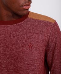 Blusa-de-Moletom-Masculina-com-Veludo-Cotele-Gola-Careca-Vinho-9784437-Vinho_4