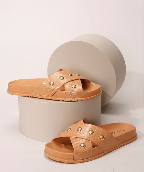 Rasteirinha-Feminina-Beira-Rio-Texturizada-Croco-com-Tachas-Bege-9988807-Bege_1