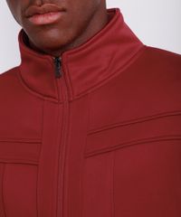 Jaqueta-Bomber-Masculina-Slim-com-Recortes-e-Bolsos-de-Ziper-Gola-Alta-Vinho-8836223-Vinho_5