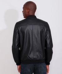 Jaqueta-Bomber-Masculina-Slim-com-Micro-Furos-e-Bolsos-Preta-9783162-Preto_2