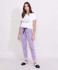 Pijama-Feminino-Manga-Curta-Friends-Branco-9974713-Branco_1