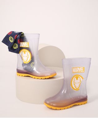 Galocha-Infantil-Grendene-Marvel-Homem-de-Ferro-Transparente---Meia-Amarela-9986776-Amarelo_1