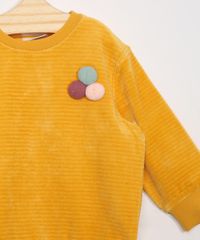Blusa-de-Moletom-Infantil-com-Pompons-Amarela-9820739-Amarelo_4
