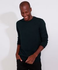 Sueter-de-Trico-Masculino-Gola-Careca-Verde-Escuro-9780961-Verde_Escuro_1