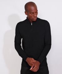 Sueter-de-Trico-Masculino-Texturizado-Gola-Alta-Preto-9790144-Preto_1