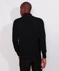 Sueter-de-Trico-Masculino-Texturizado-Gola-Alta-Preto-9790144-Preto_2