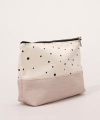 Necessaire-Feminina-Estampada-Poa-com-Recorte-Bege-9972779-Bege_2