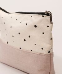 Necessaire-Feminina-Estampada-Poa-com-Recorte-Bege-9972779-Bege_4