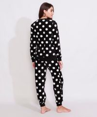 Pijama-de-Fleece-Feminino-Manga-Longa-Estampado-de-Poa-Preto-9974704-Preto_2