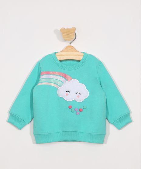Blusa-de-Moletom-Infantil-Arco-Iris-com-Bordado-Verde-Agua-9794870-Verde_Agua_1