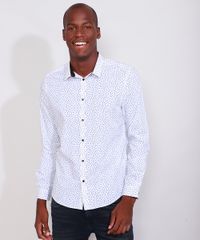 Camisa-Masculina-Slim-Estampada-Mini-Print-Floral-Manga-Longa-Branca-9947660-Branco_1