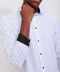 Camisa-Masculina-Slim-Estampada-Mini-Print-Floral-Manga-Longa-Branca-9947660-Branco_5