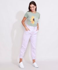 Camiseta-Feminina-Manga-Curta-Girassol-Decote-Redondo-Verde-Claro-9985474-Verde_Claro_3