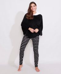 Poncho-de-Fleece-Feminino-Panda-com-Capuz-e-Orelhas-Preto-9974106-Preto_3