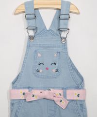 Macacao-Jeans-Infantil-com-Bordado-de-Gatinho-e-Faixa-Azul-Claro-9978682-Azul_Claro_4