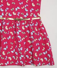 Vestido-Infantil-Manga-Curta-Estampado-de-Borboletas-com-Cinto-Pink-9979189-Pink_4
