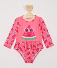 Maio-Body-Infantil-Estampado-de-Melancia-com-Babado-e-Protecao-UV50--Manga-Longa-Rosa-9980993-Rosa_1