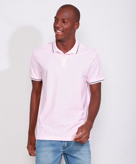 Polo-de-Piquet-Masculina-Basica-Comfort-Manga-Curta-Rosa-Claro-9842591-Rosa_Claro_1