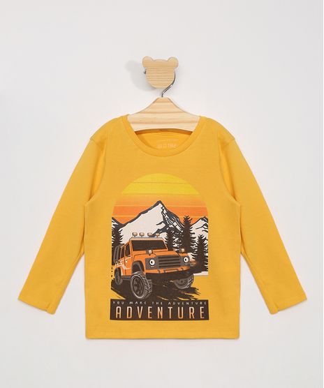 Camiseta-Infantil-Manga-Longa-Carro-e-Paisagem-Amarela-9976109-Amarelo_1