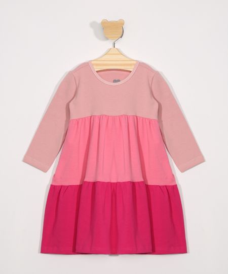 Vestido-Infantil-Basico-Manga-Longa-com-Recorte--Rosa-9981647-Rosa_1